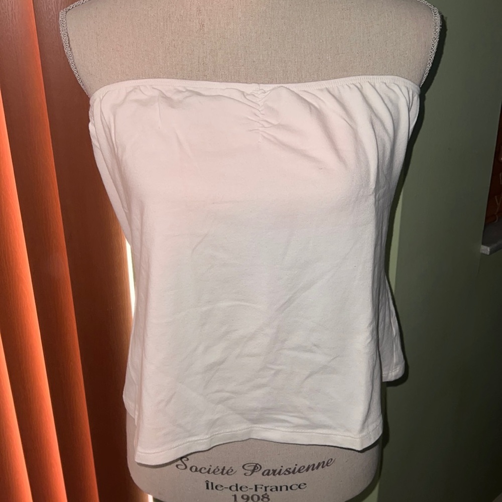 MKM Designs White Strapless Top